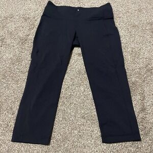 Athleta Black Capri Leggings Workout Running Athletic Activewear Womens
